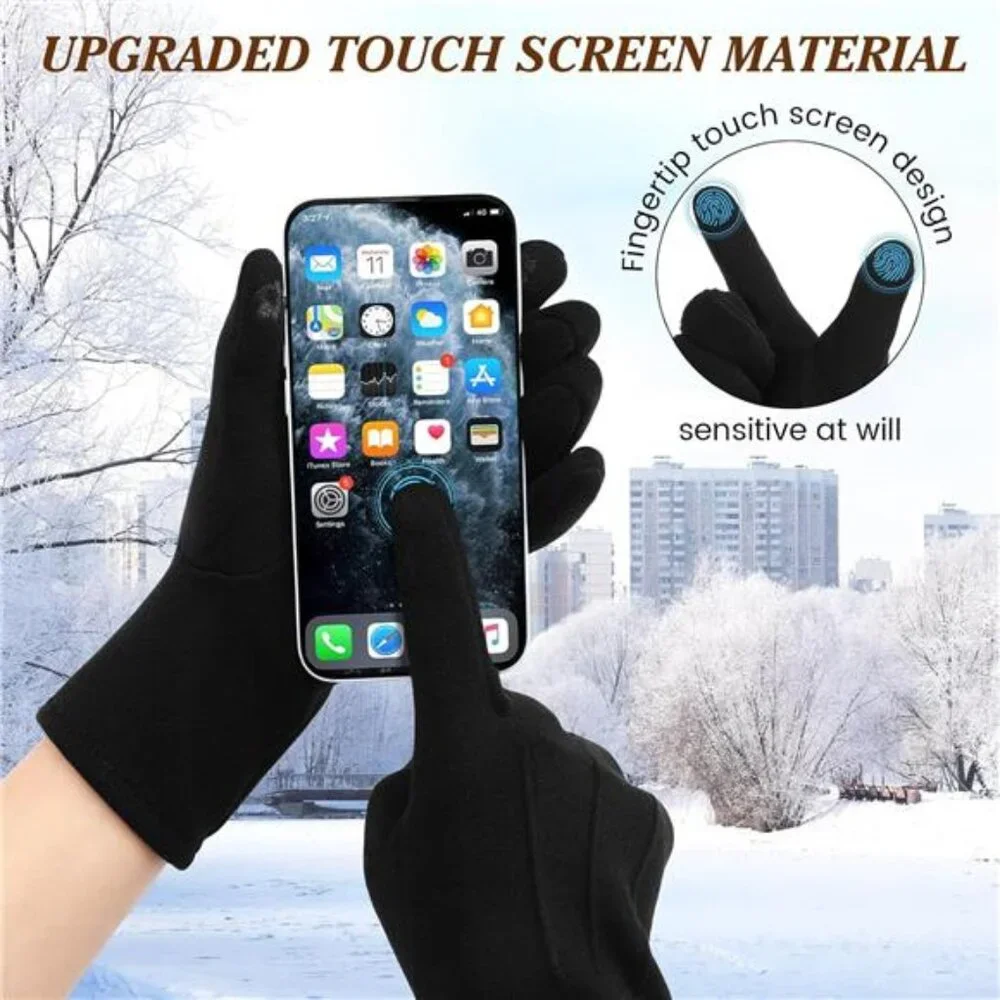 3 Pairs Women's Winter Gloves with Fleece Lining Thermal Touch Screen